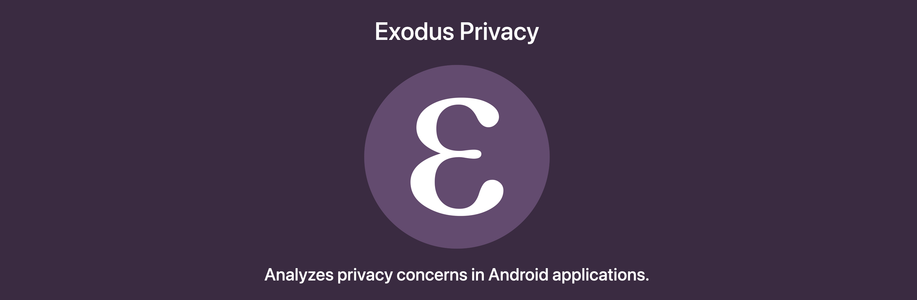 Exodus Privacy's website's homepage